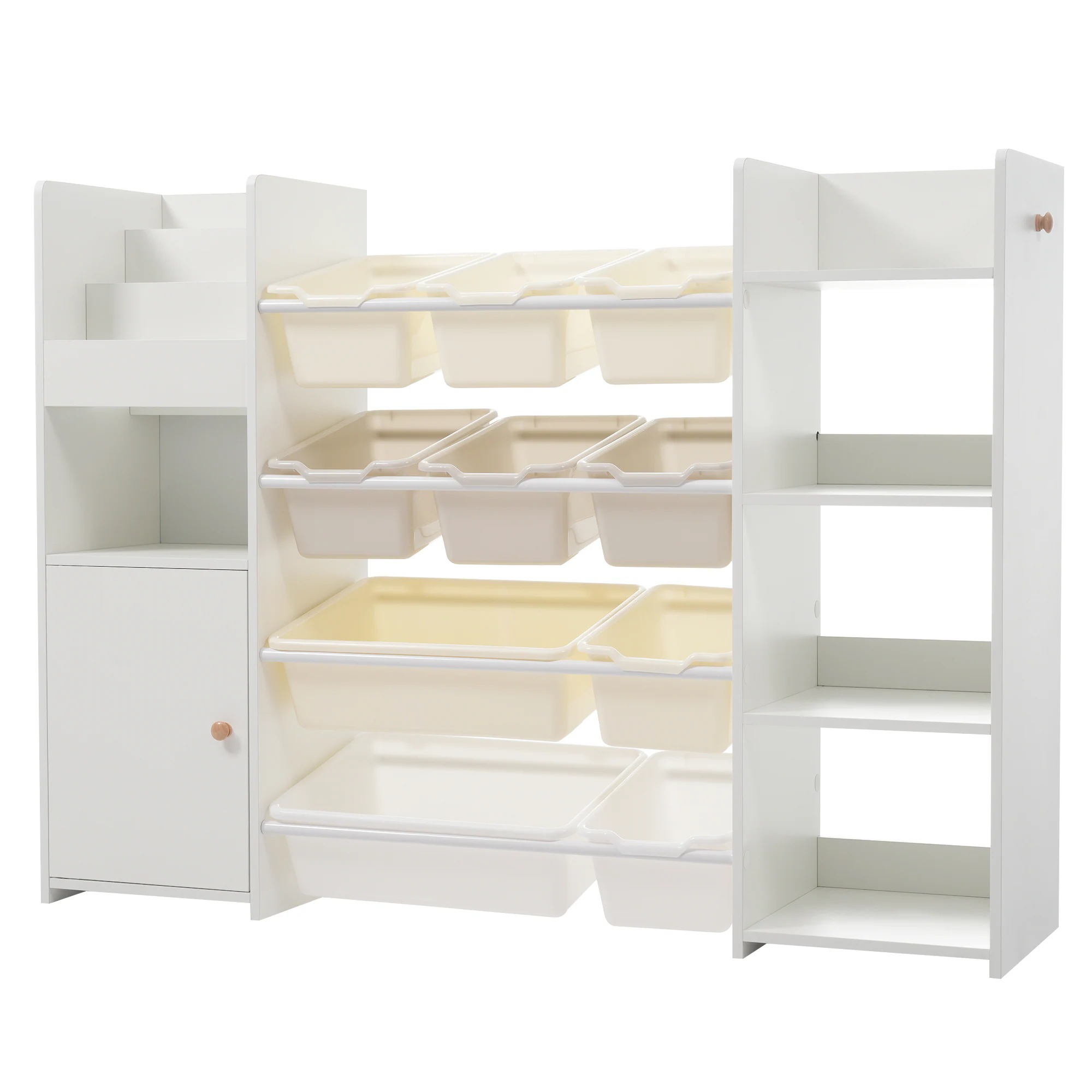 おもちゃ収納 ラック おもちゃ箱 絵本棚 収納ラック 大容量 ワイドタイプ 組立カンタン おしゃれ 子ども ボックス 引き出し 玩具箱 ナチュラル 新生活 ランドセルラック 本棚 こども キッズ