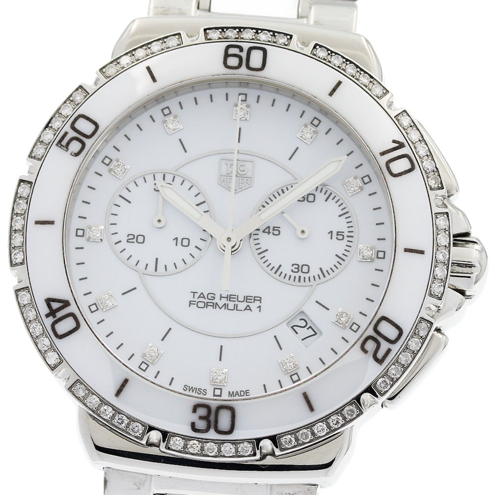 タグホイヤー TAG HEUER CAH1213.BA0863 フォーミュラ1 クロノグラフ ダイヤモンド クォーツ メンズ 保証書付き_960588【中古】