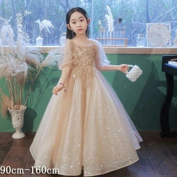 ドレス 子供 ピアノ 発表会 ピアノ発表会 中学生 ワンピース 女の子 ロングドレス 結婚式 ジュニア ピアノ発表会ドレス コンクール 袖付き パーティードレス イブニングドレス ロング キッズ フリ 7,047円