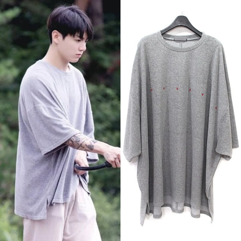 【BTS ジョングク着用】特典付き/ Lettering Towel Box Tee 半袖Tシャツ