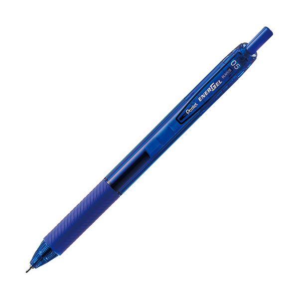 (まとめ) ぺんてる ゲルインキボールペンエナージェルエス 0.5mm 青 BLN125-C 1セット(10本) (×10セット)