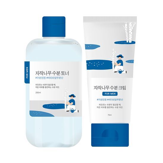 【水分強化】ラウンドラボ フォーメン 白樺化粧水/クリーム 2種 企画セット (+シェービングフォーム 40ml)