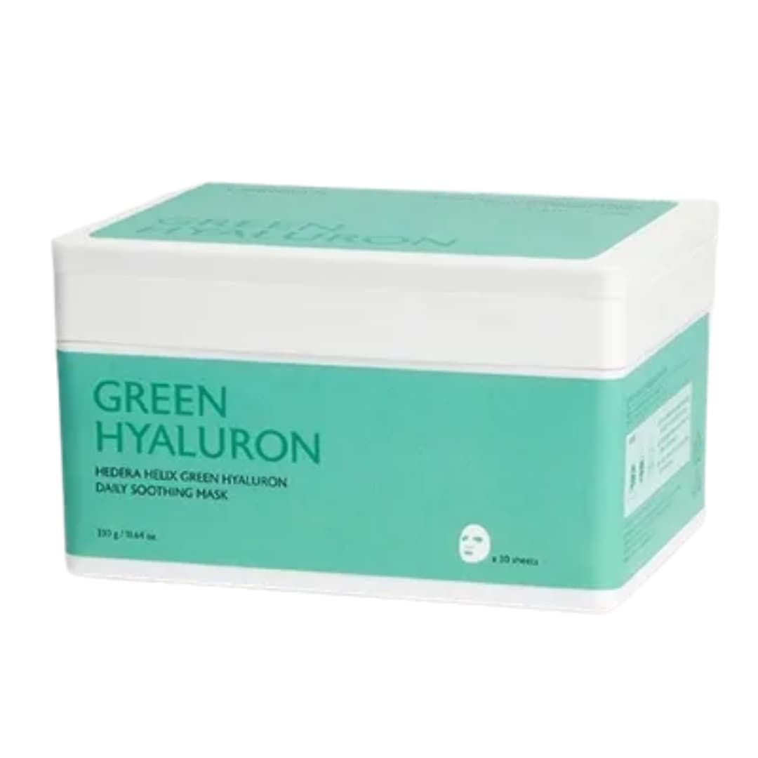西洋ツタエキス配合 保湿 うるおいケア ヒアルロン酸 グリーン シートマスク 【30枚】
