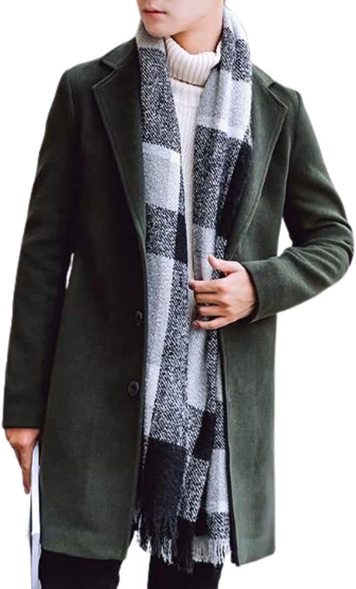 コート メンズ ビジネス チェスターコート カジュアル コートメンズ スーツ( カーキ, L)