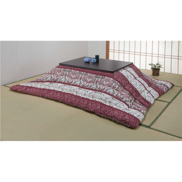 裏面起毛加工こたつ掛布団 ヴィオラ 約205×285cm エンジ