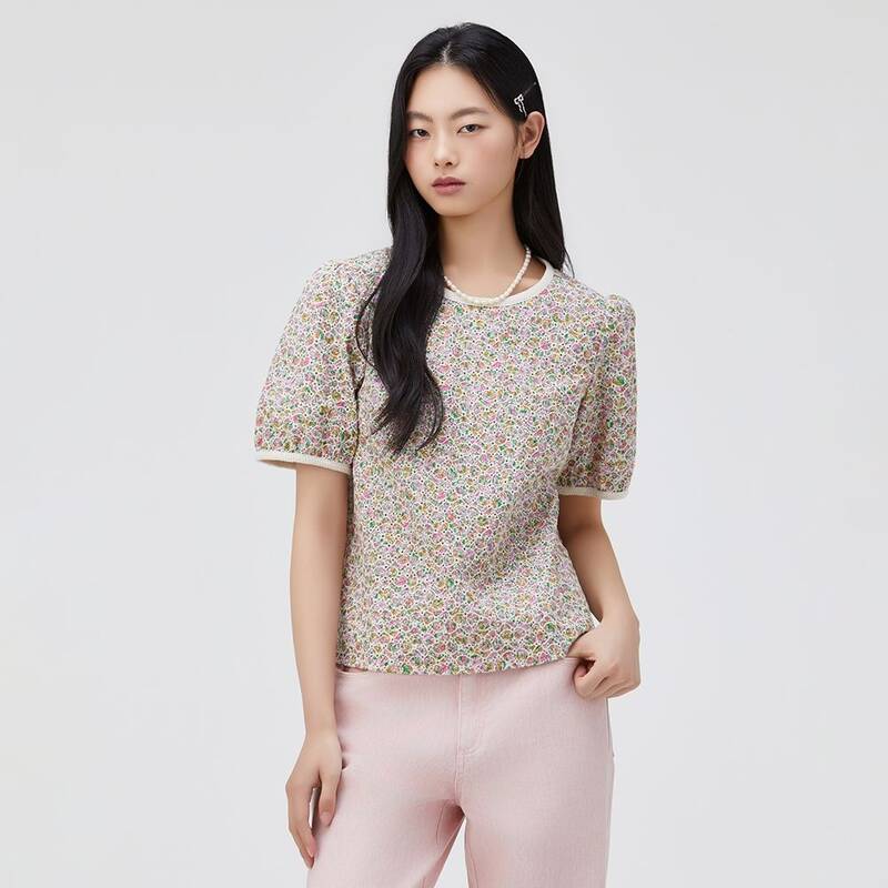 フラワーアイレット刺繍ブラウス T264MBL257W