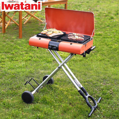 Iwatani イワタニ バーベキューコンロ グリルスター CB-SBG-2 スタンドBBQグリル 2口コンロ 折りたたみスタンド キャンプ アウトドア カセットガス式小型バーナー 岩谷 29,120円