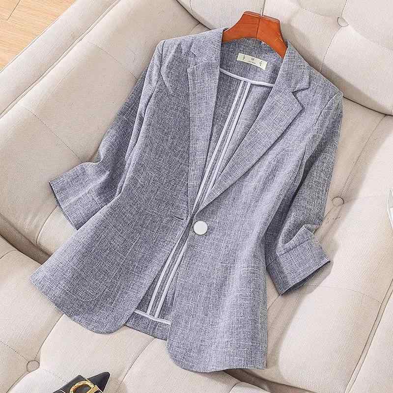 テーラード ジャケット スタイリッシュ レディース 夏 薄手 ハイエンド ビジネス カジュアル きれいめ コットン フィット エレガント 清涼感 さわやか