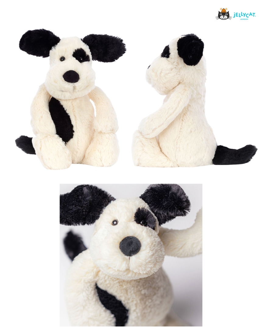 韓国公式 正規品 韓国人気 アクセサリー 人形 ぬいぐるみ トイ キッズ Bashful Black & Cream Puppy