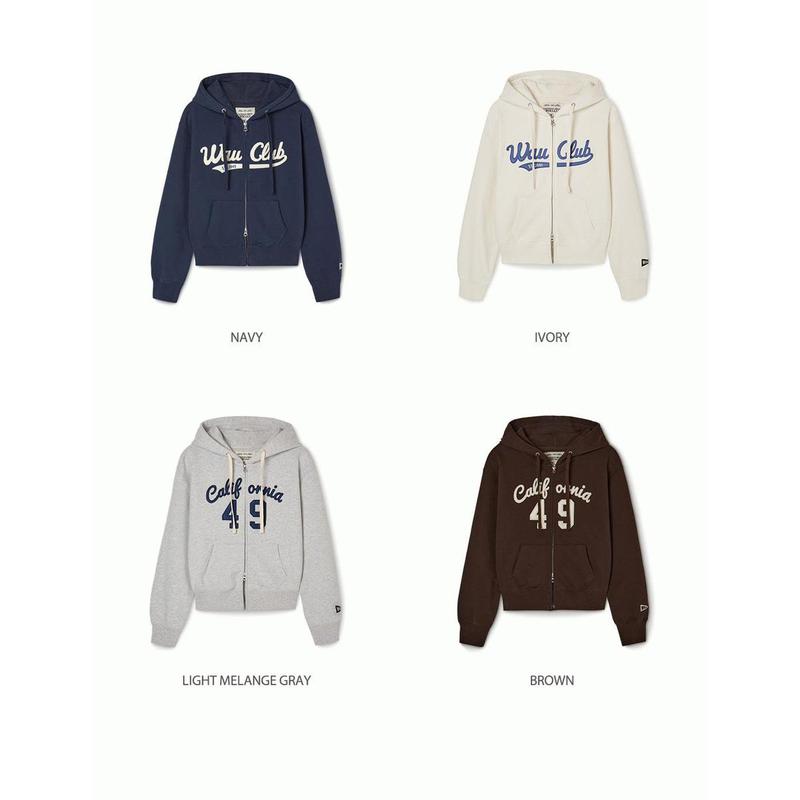 WHOAUパッチクロップドフードジップアップ WHMZG1111FSG