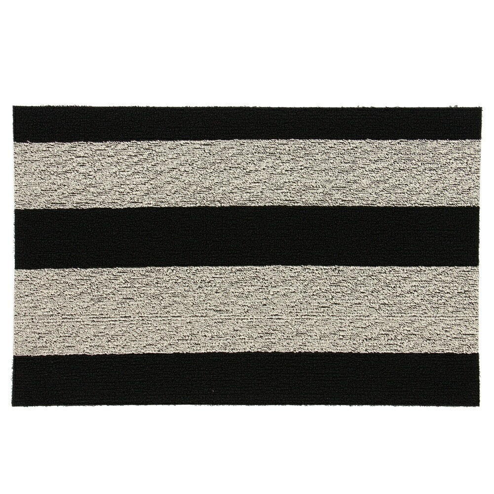 ボールド ストライプ シャグ 玄関マット ドアマット 200S
