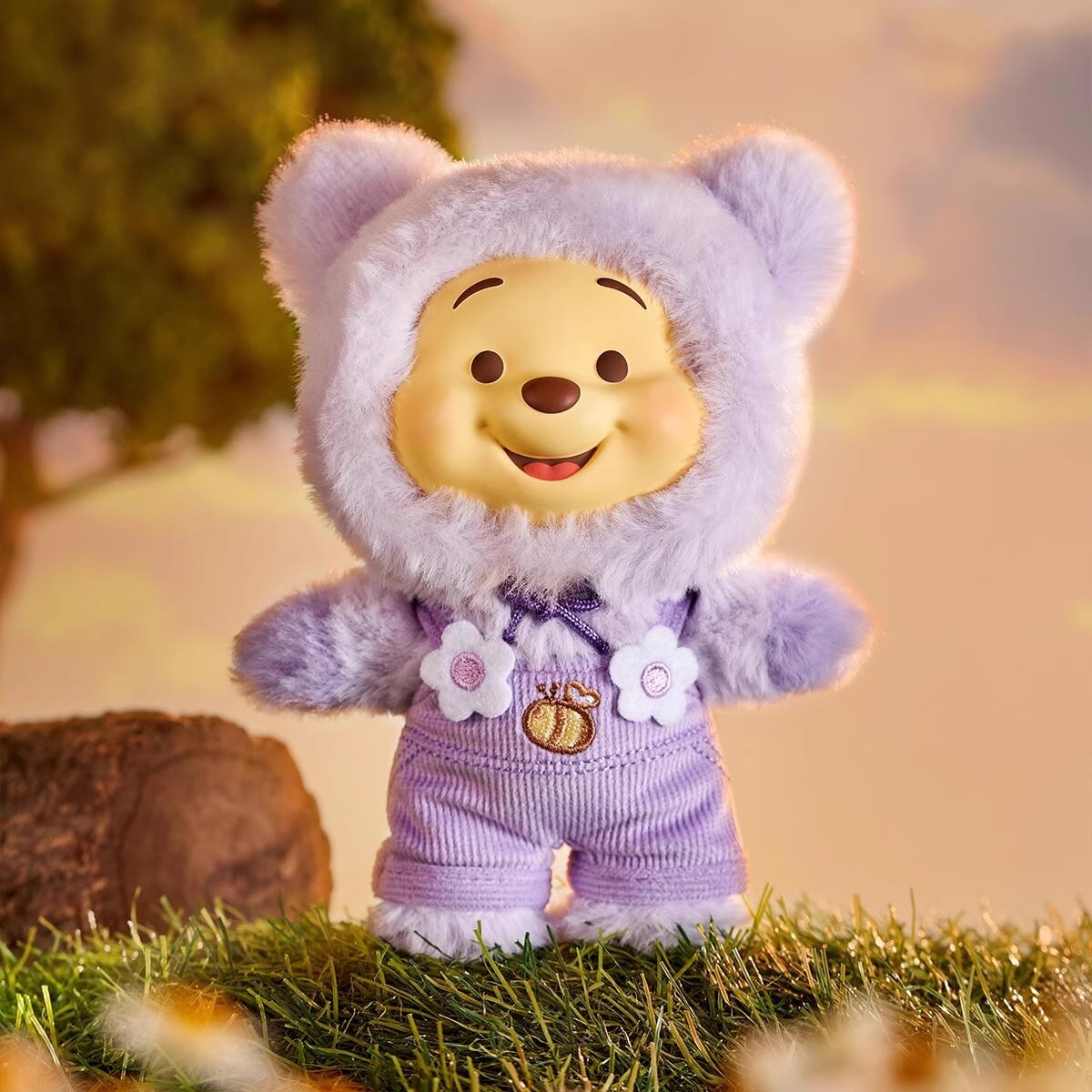 ぬいぐるみ　プーさん　TDL ディズニー公式　小銭入れ　バッグチャーム　綺麗目 ディズニーキャラクター Favorite Colors バッグチャーム くまの