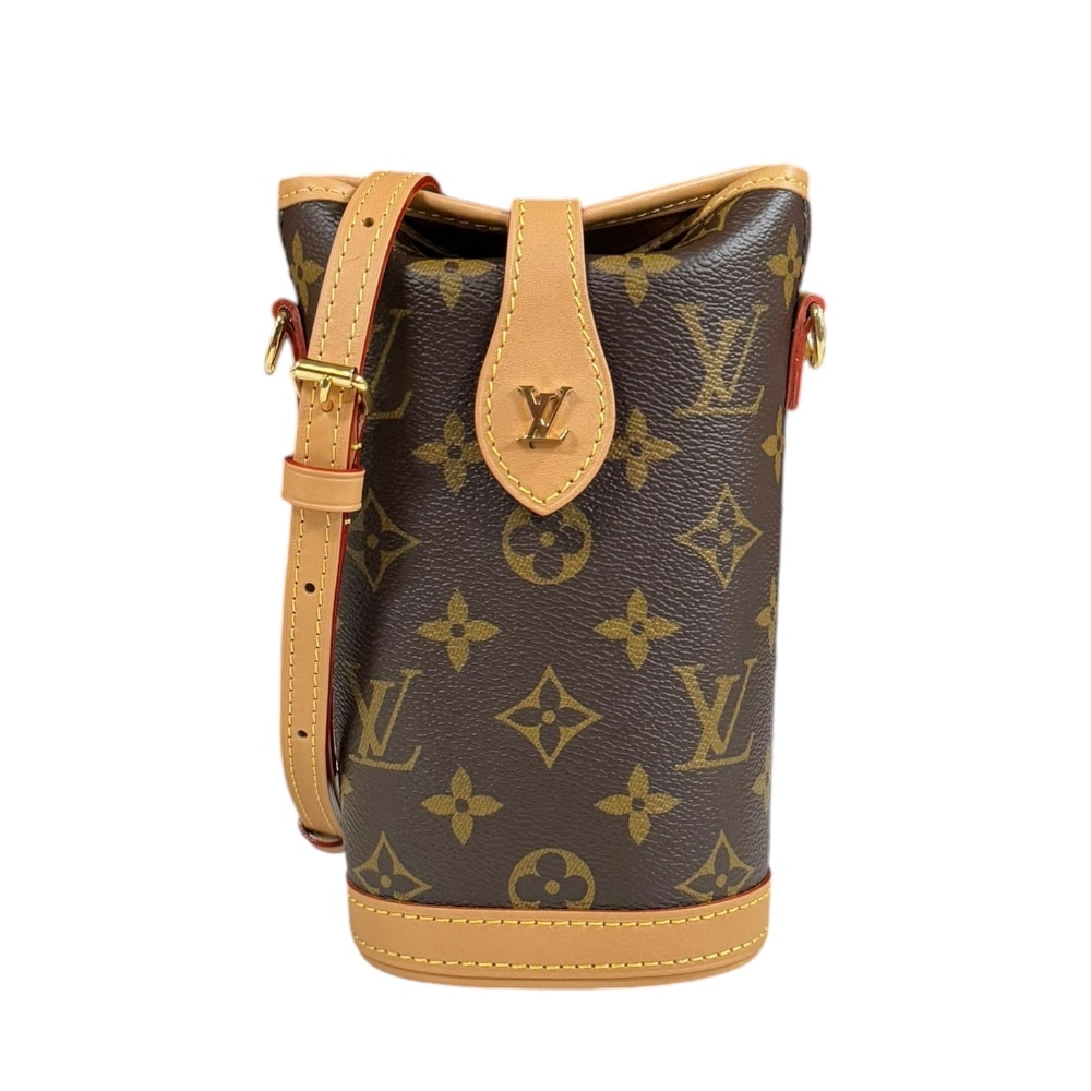 ルイヴィトン フォールド ミーポーチ モノグラム ショルダーバッグ モノグラムキャンバス M80874 ブラウン LOUIS VUITTON 中古 美品