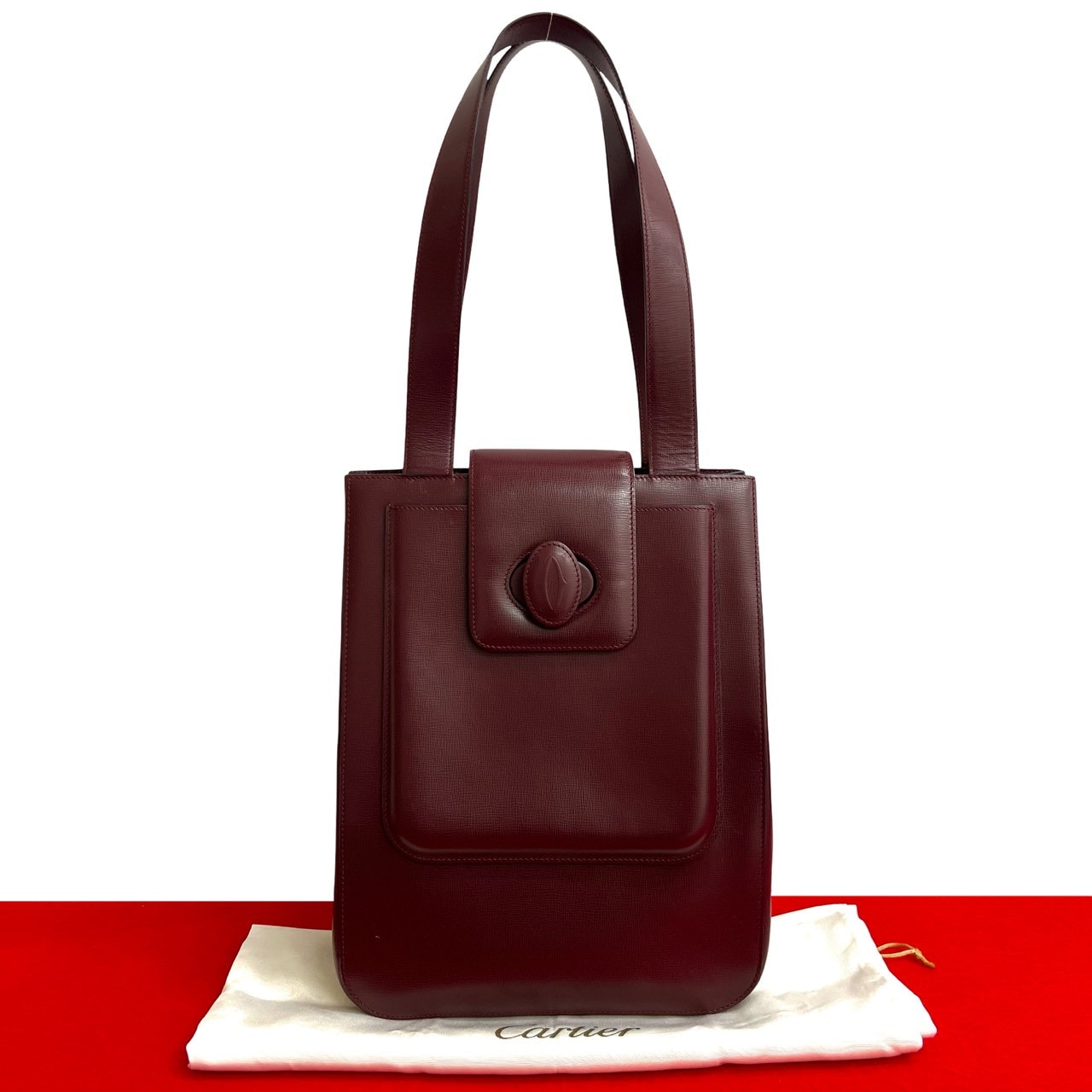 ヴィンテージ マストライントートバッグ レザー ワインレッド 430-6