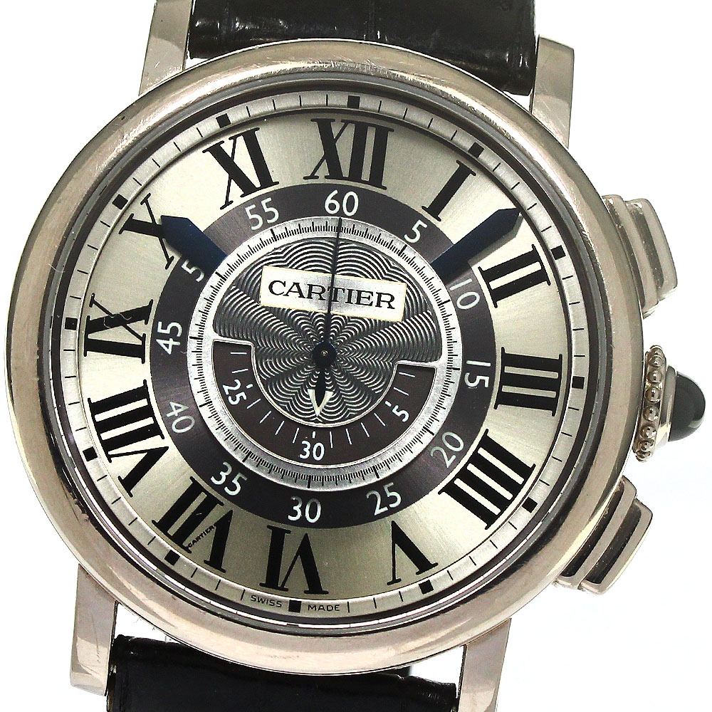 カルティエ CARTIER W1556051 ロトンド ドゥ カルティエ K18WG クロノグラフ 手巻き メンズ _792350【中古】 767,520円