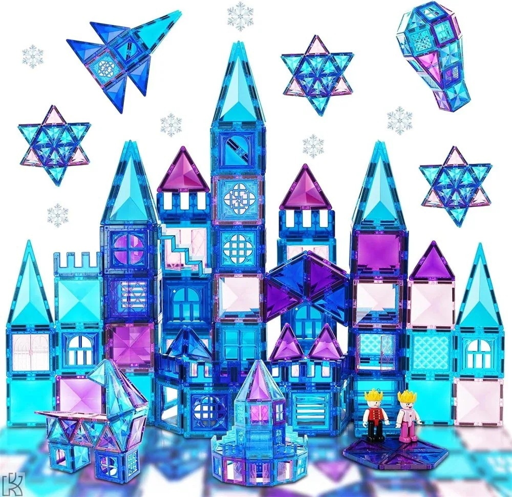 新店舗の新作！102枚 マグネットブロック 磁気おもちゃ マグネットおもちゃ コンストラクト 磁石ブロック 子供 知育玩具 幼児 男の子 玩具 立体パズル ゲーム モデルDIY 積み木誕生日 クリスマ