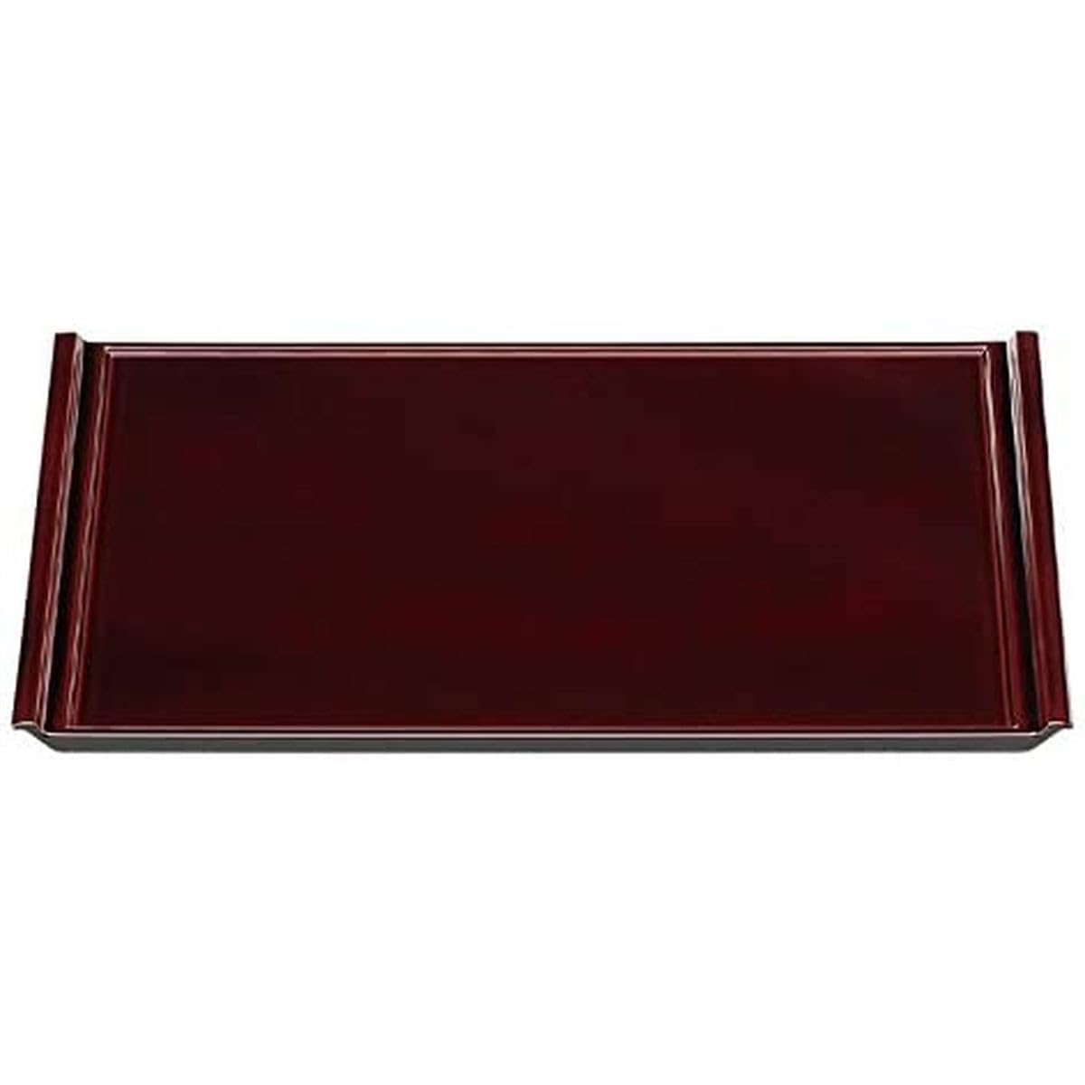 J-kitchens お盆 日本製 使い勝手の良い 盆 トレー 尺6フライト 溜毘沙門天塗(48.5cm x 34cm x 2.1cm)