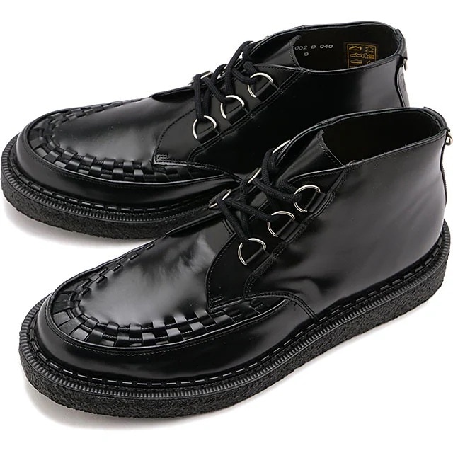 ラバーソール ハットン ブーツ [03-002-D-040] HATTON BOOT メンズレディース レザー シューズ BLACK 黒 ブラック系