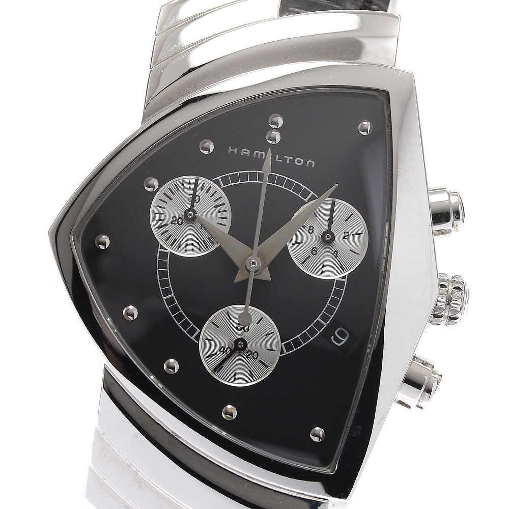 ハミルトン HAMILTON H244121 ベンチュラ デイト クロノグラフ クォーツ メンズ 良品 _891710【中古】