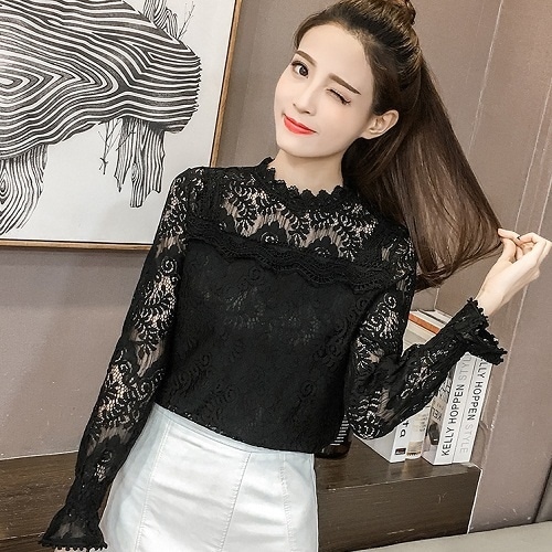 2037.フリル総レーストップス(ブラック)