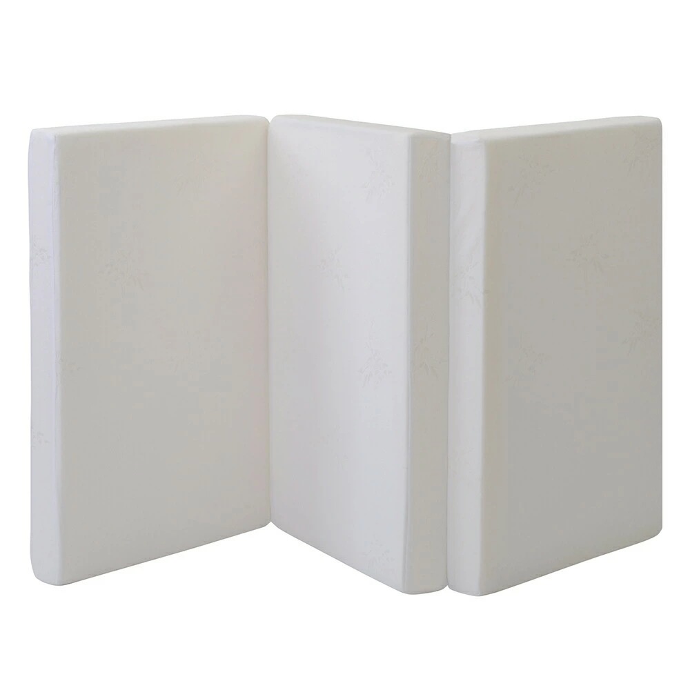 プロモーション最終日 大ヒット中 三つ折10cm高反発マットレス ダブル ホワイト　25D 120N D 宅配便RSL 価格が下がった 送料無料 8,305円