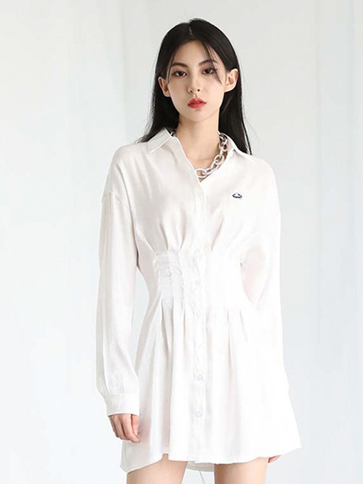 [最終在庫] 即出荷 SHINE SLIM ONEPIECE _PUREWHITE