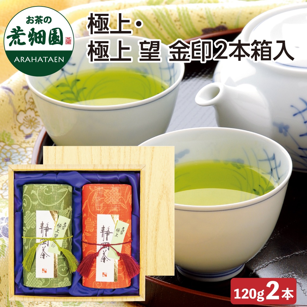 極上 極上望金印 120ｇ缶２本箱入り ギフト プレゼント 茶葉 お茶 お茶の葉 緑茶