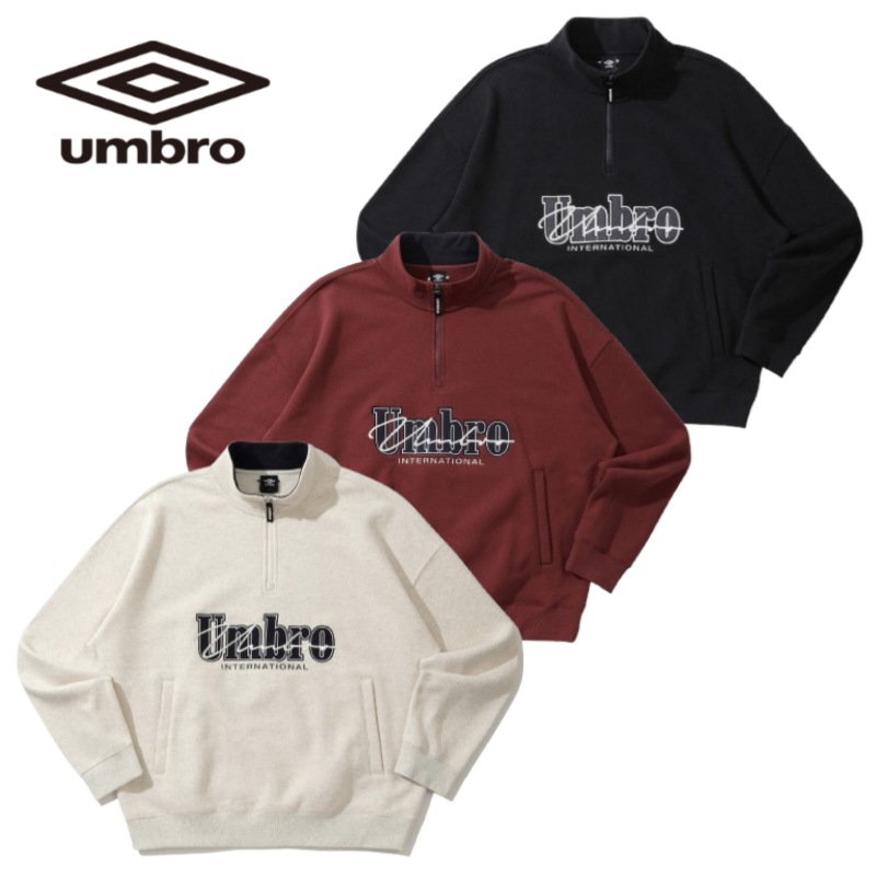 Fleece Lettering Hlaf Zip-up Sweatshirt ユニセックス[UP421CFSN4]