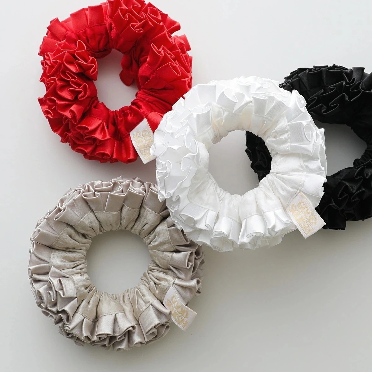 GOOD SQUISH グッド スクイッシュ シュシュ COWBOY BADLANDS COLLECTION レディース フリル サテン ヘアゴム ヘアアクセサリー カラー4色 【mega】