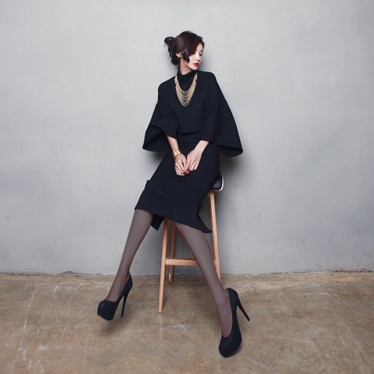 セットアップ 上下セットアップ セットアップレディース スーツセットアップ セットアップニット 上下セット 3点セット ケープ スカート ネックレス ドレス 美スタイル タイトスカート ニットスカート