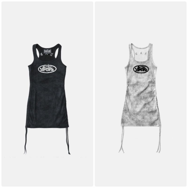 【BADBLOOD】 LION PATCH TANK MINI DRESS : 2COLORS