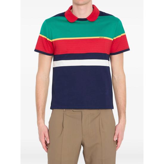 VERSACE Men Tops 1A17890 1024579 6G870 BLUE RED