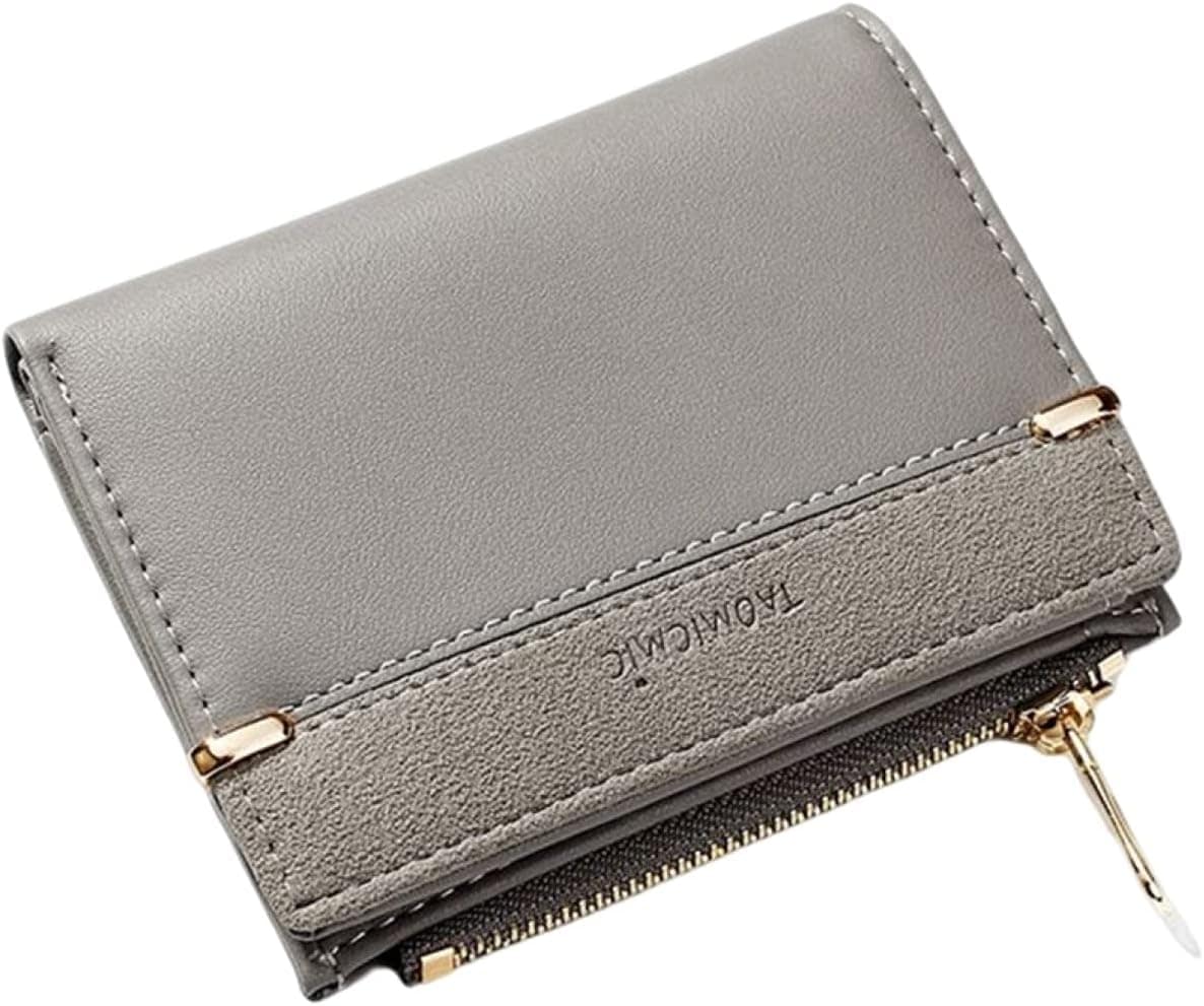 【20%OFFクーポン】財布 レディース ミニ財布 2つ折り 英字柄 バイカラー ファスナー ボタン 大容量 小銭入れ カード入れ 多機能 取り出しやすい 軽い 薄い ウォレット コインケース おしゃ