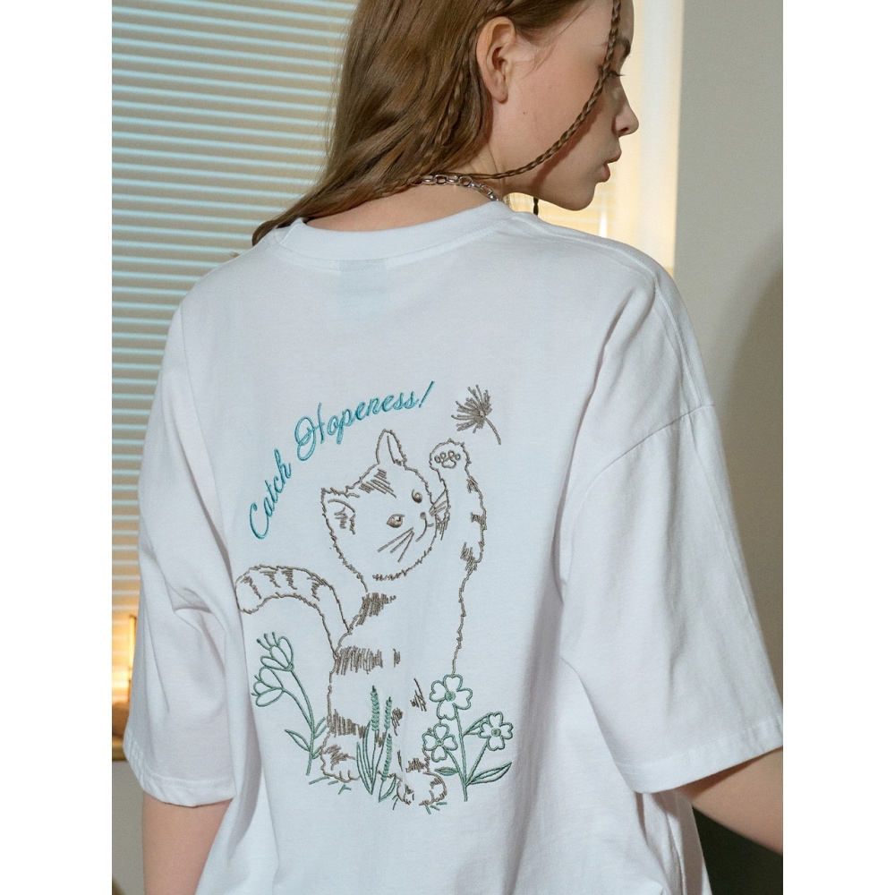 CPGN キャッチホープエンブロイダリーショートスリーブ T シャツホワイト