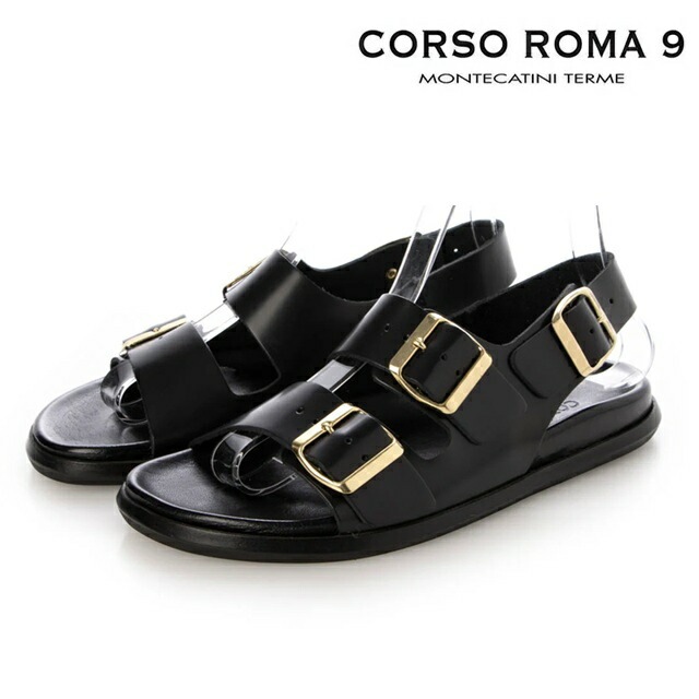 CORSO ROMA 9 コルソローマ ノーヴェ サンダル ダブルベルト レザー正規輸入品 レディース イタリア製 ハンドメイド 25SS 春夏