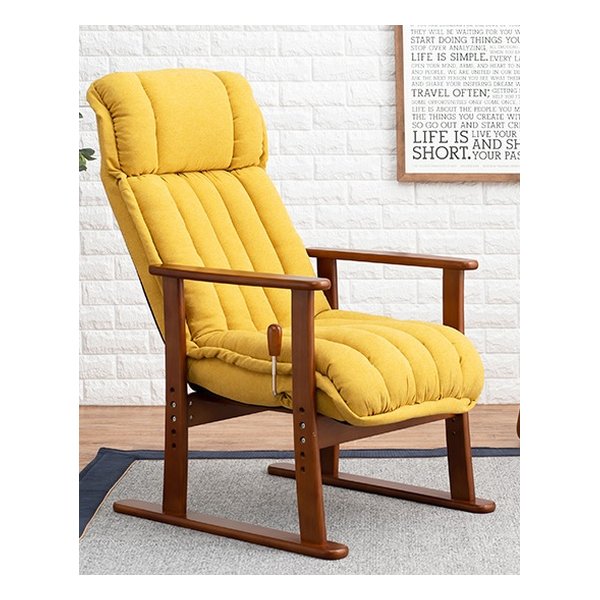 高座椅子 約 幅58×奥行70117×高さ10655.5 ディープイエロー LZ-4378DYE