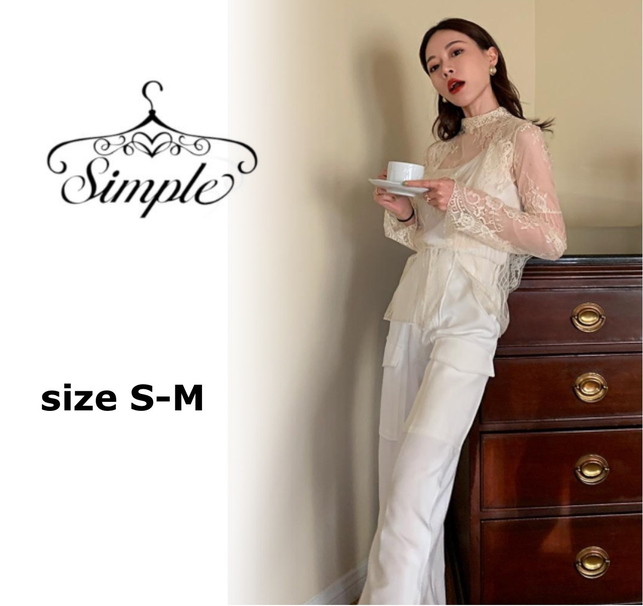 レース シースルー ガーリー レディース ファッション トップス ブラウス 半花柄 可愛い きれいめ おしゃれ 夏 春 秋 韓国 20代 30代 4212