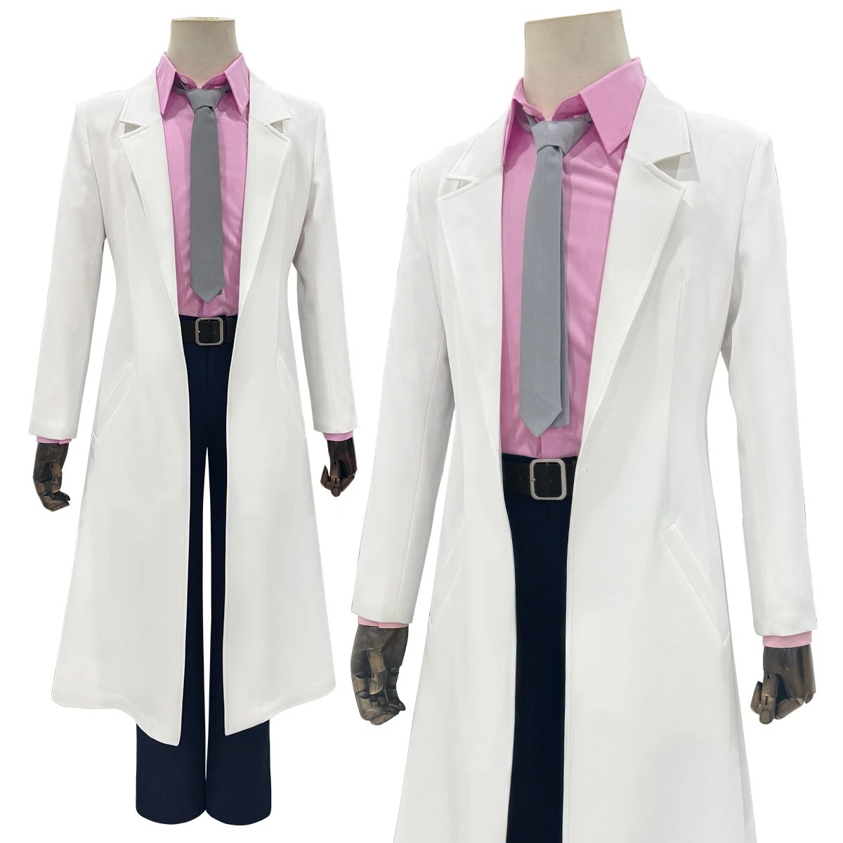 [2026 新作]HOLOUNCOSER 銀魂 3年Z組銀八先生 坂田銀八 コスプレ 白衣 ピンクシャツ 上下セット C服 フルセット 仮装 ハロウィン アニメ