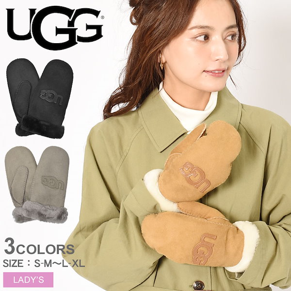 UGG ミトン 手袋 ブラック L/XL-