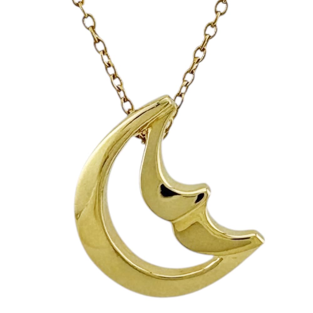 ティファニー クレセントムーン ネックレス 18金 K18イエローゴールド TIFFANY&Co. 中古 美品
