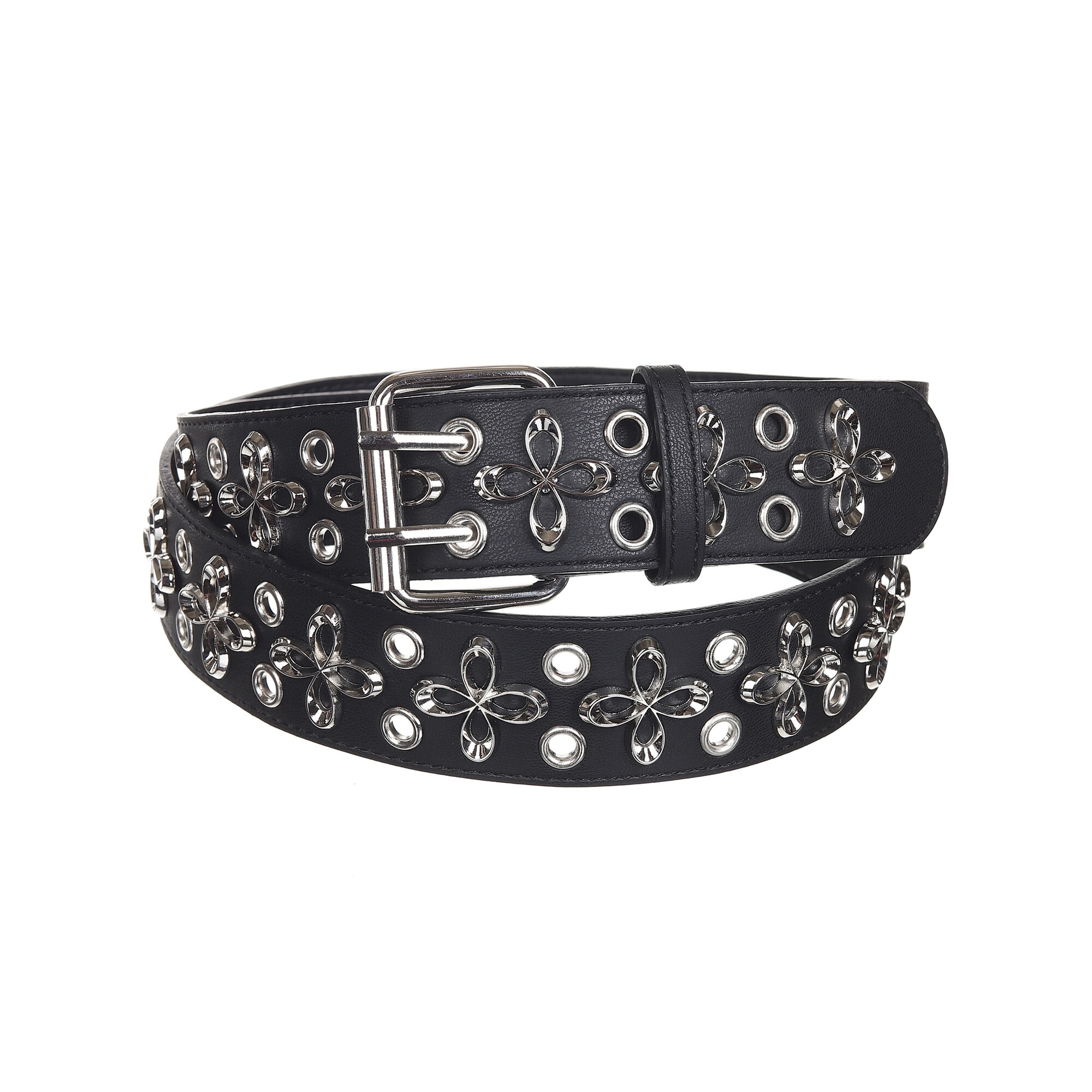 【SURGERY】 SURGERY CLOVER METAL CRAFFED BELT : BLACK