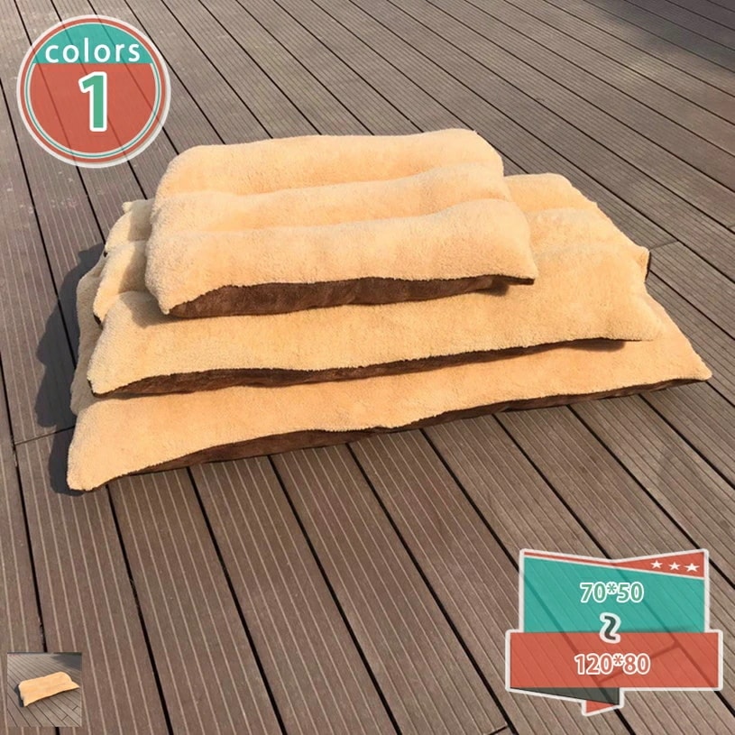 ペットベッド ペット用マット 中綿入り ペット用品 スリーピングマット 犬用 猫用 ボア 寝具 寝床 中型犬 四角 長方形 洗える クッション ラグ お昼寝 無地 単色 ペット ベッド 通年 オールシ
