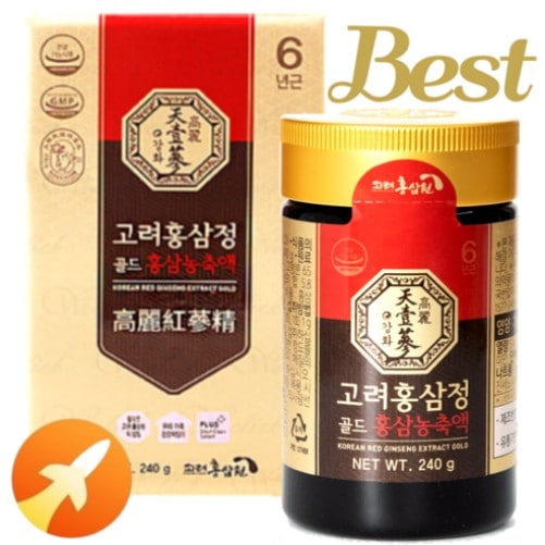 高麗紅参エキス ゴールド 240g/ 6年根 紅参エキス 濃縮液 100% ジンセノサイド ミラクルカンパニー 240g