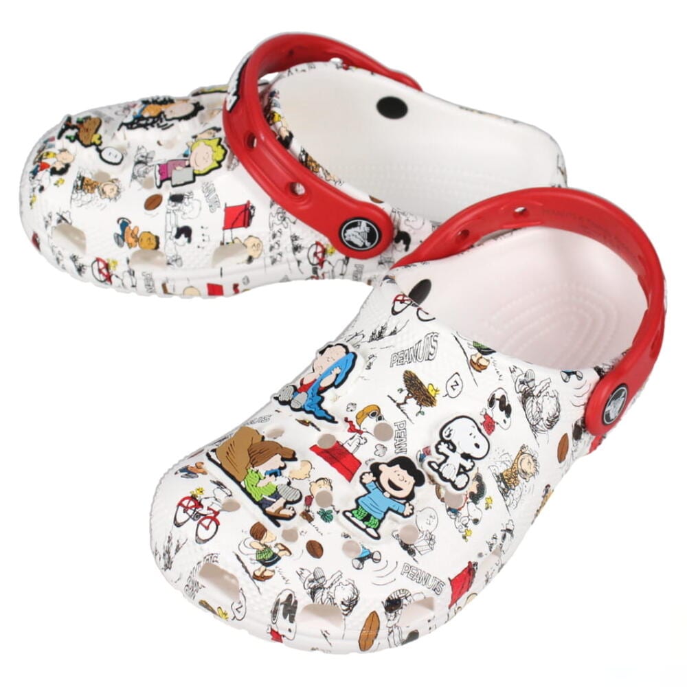 子供 サンダル ピーナッツ クラシック クロッグ キッズ PEANUTS CLASSIC CLOG KIDS ホワイト/マルチ 208630-94S 18～23cm【GHOK】