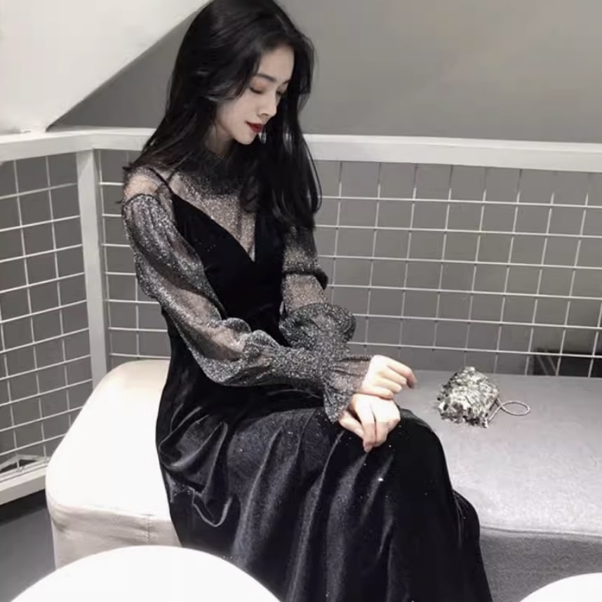 ワンピース ワンピドレス ロング丈 かわいい 大人可愛い きれいめ シンプル カジュアル 大人 上品 おしゃれ お洒落 大人女子 こなれ感 個性的 主役級 存在感 美容師 メイクアップアーティスト