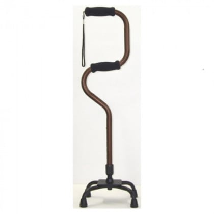 フジホーム ステッキ 杖 2段型4点杖 ブラウン WB3557