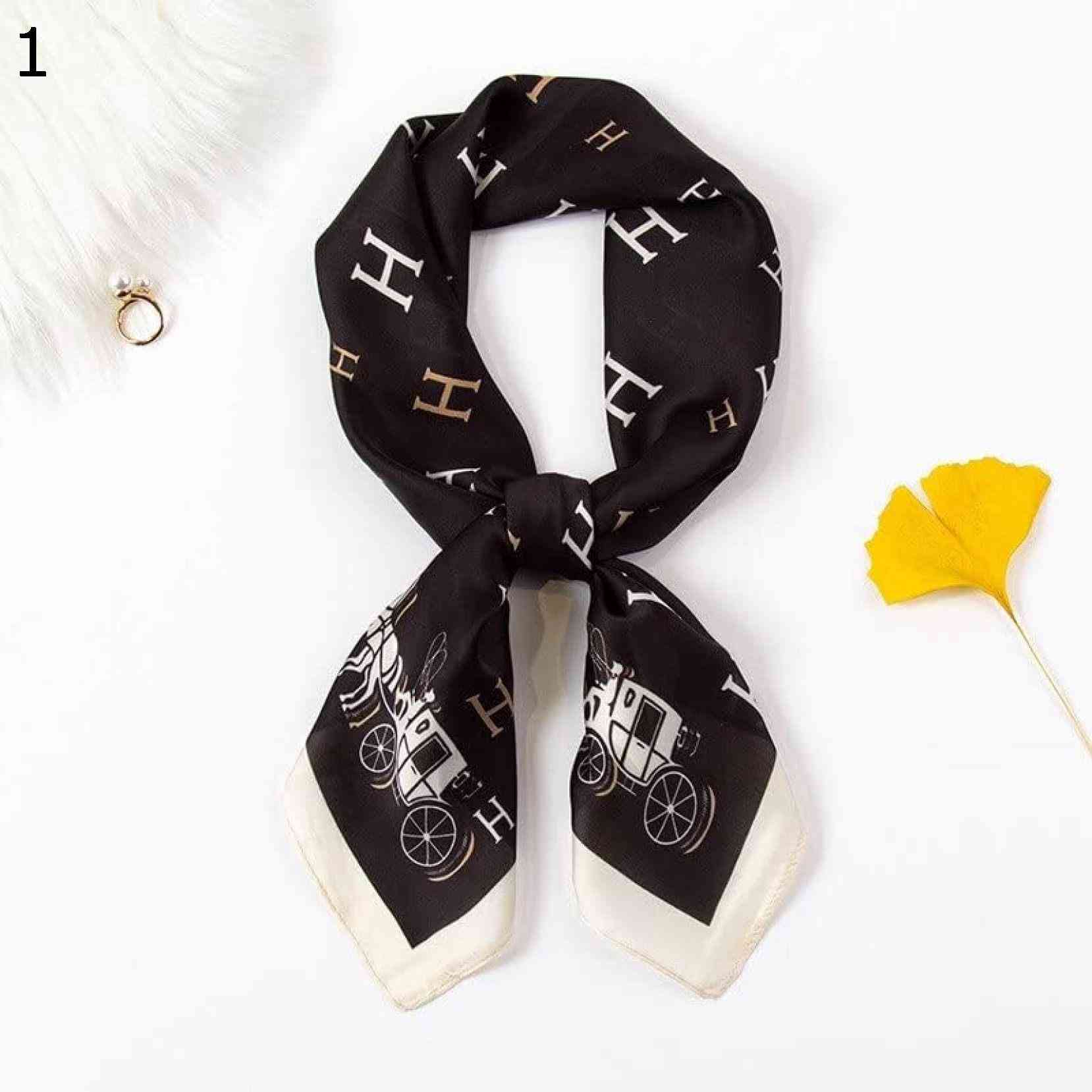 【20%OFFクーポン~】スクエア スカーフラップ ヘア タイ ヘッドバンド 春 秋 ダーク グリーン ヒョウ フローラル ショール スカーフ Size 32 (Color 70*70cm) : 5,693円