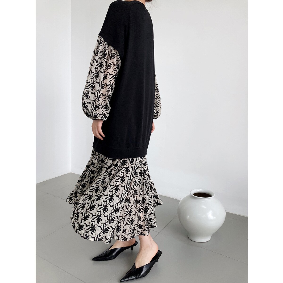 【急速出荷!】適用 シフォン シフォンワンピース シンプルな気質 新型韓国版の婦人服はやせて腹のシフォンのシャツの優雅な気質の上着の女性の甘くて仙気 キャミワンピース 5,125円