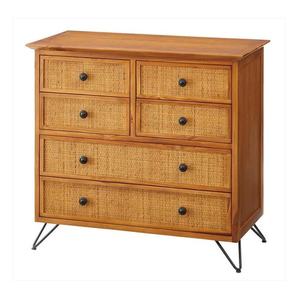 チェスト ラタン ブラウン W80×D40×H75 GUY-372