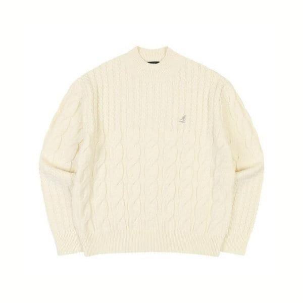 M 長袖Tシャツ CQK KPFC-KN18660IV ベーシックケーブルセーター 1866 アイボリー